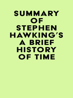 cover image of Summary of Stephen Hawking's a Brief History of Time